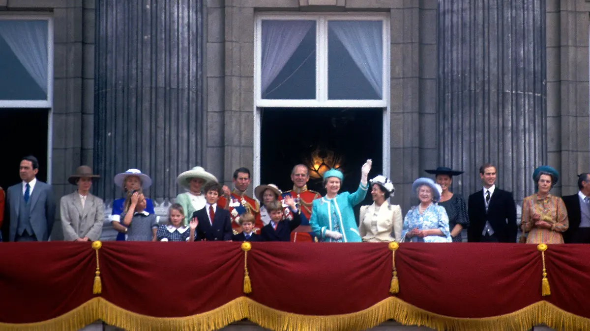 The Royal Family Trooping the Colour