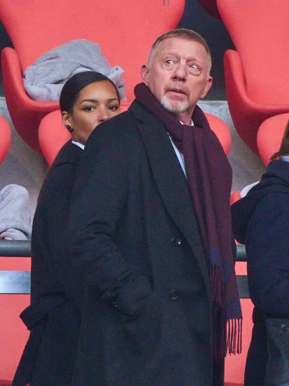Boris Becker, girlfriend Lilian de Carvalho Monteiro at the memorial service for the deceased football legend Franz Beckenbauer (died Jan 7, 2024) on Jan 19, 2024 in Munich, Germany. Season 2023/2024, 1.Bundesliga, FCB, Munich, FC Bayern München, matchday x, x.Spieltag
Photographer: Peter Schatz / action press