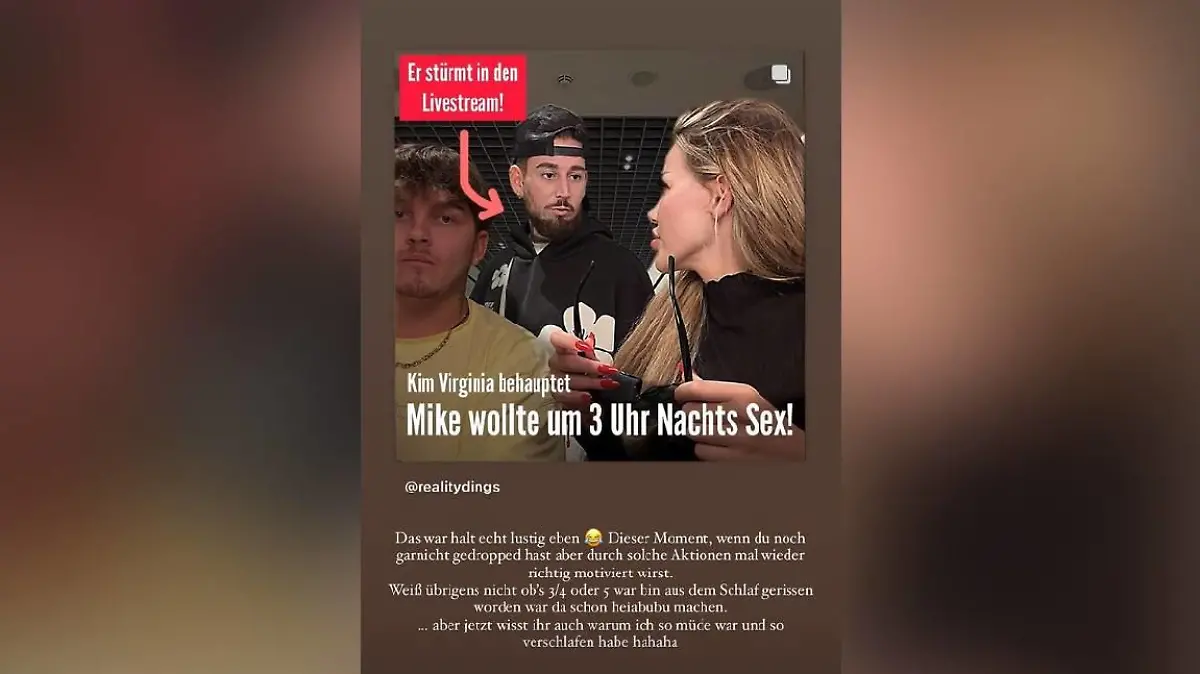 Eskalation beim Dschungelcamper-Zwischenstopp in Singapur: Mike Heiter crasht Kim Virginias Livestream und sie rächt sich dafür.