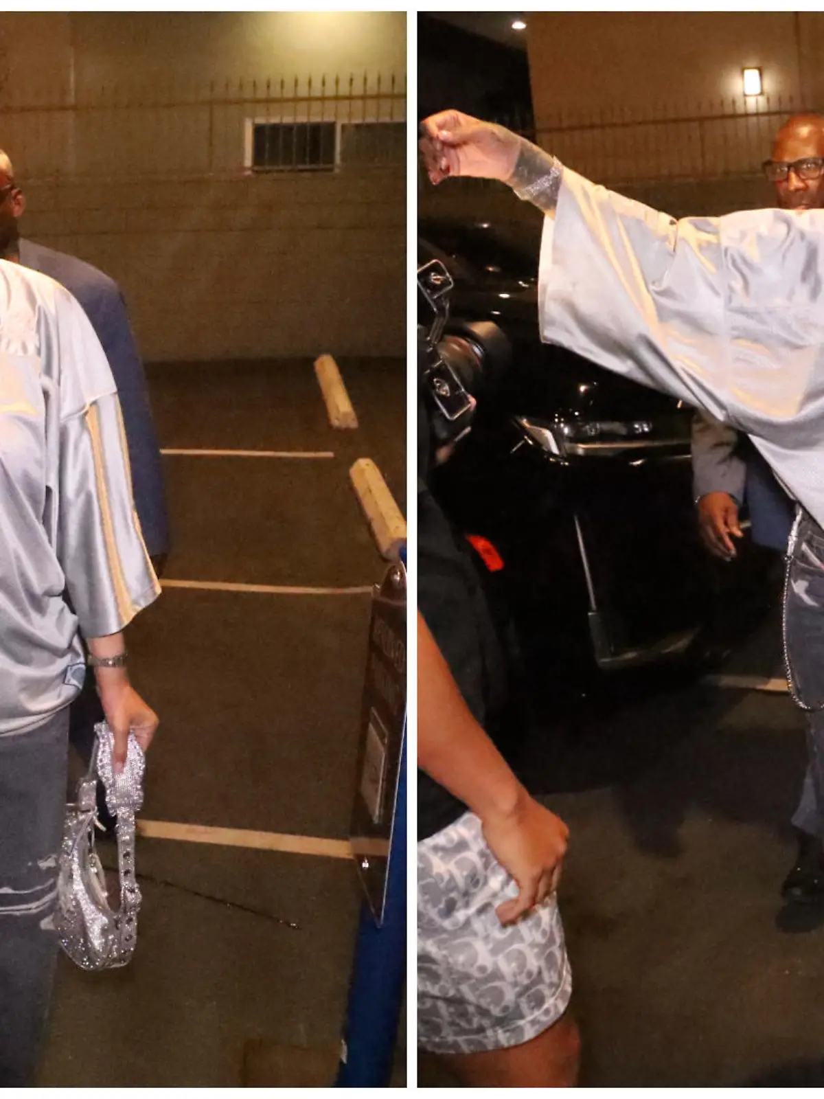 Rihanna trägt eine Kette mit einem D-Anhänger.