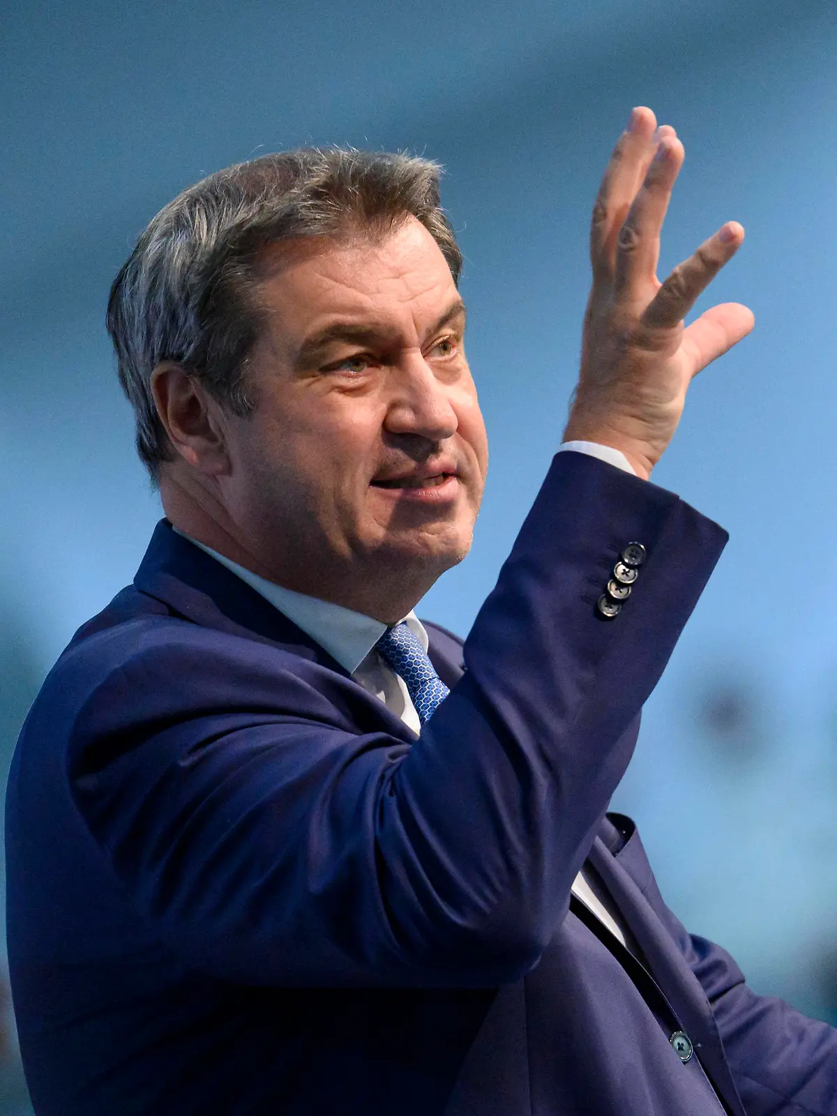 Bayerns Ministerpräsident Markus Söder CSU bei der Vereidigungsfeier von 1.500 neu eingestellte Polizistinnen und Polizisten in der Nürnberger Frankenhalle. Nürnberg, 29.07.2023 Bayern Deutschland *** Bavarias Prime Minister Markus Söder CSU at the swearing-in ceremony of 1 500 newly recruited police officers in Nurembergs Frankenhalle Nuremberg, 29 07 2023 Bavaria Germany Copyright: xDwixAnoraganingrumx