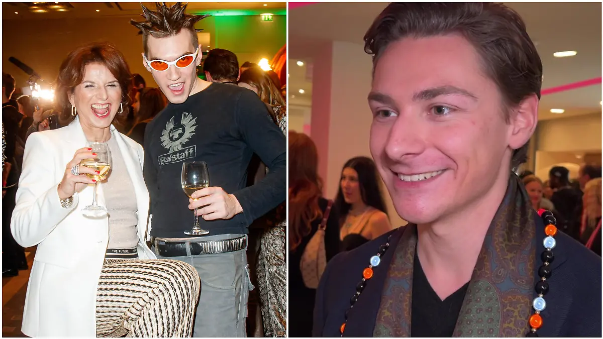Claudia Obert und Rapper Arkan45 bei einer Party in Berlin. Max Suhr steht wenig später Rede und Antwort.