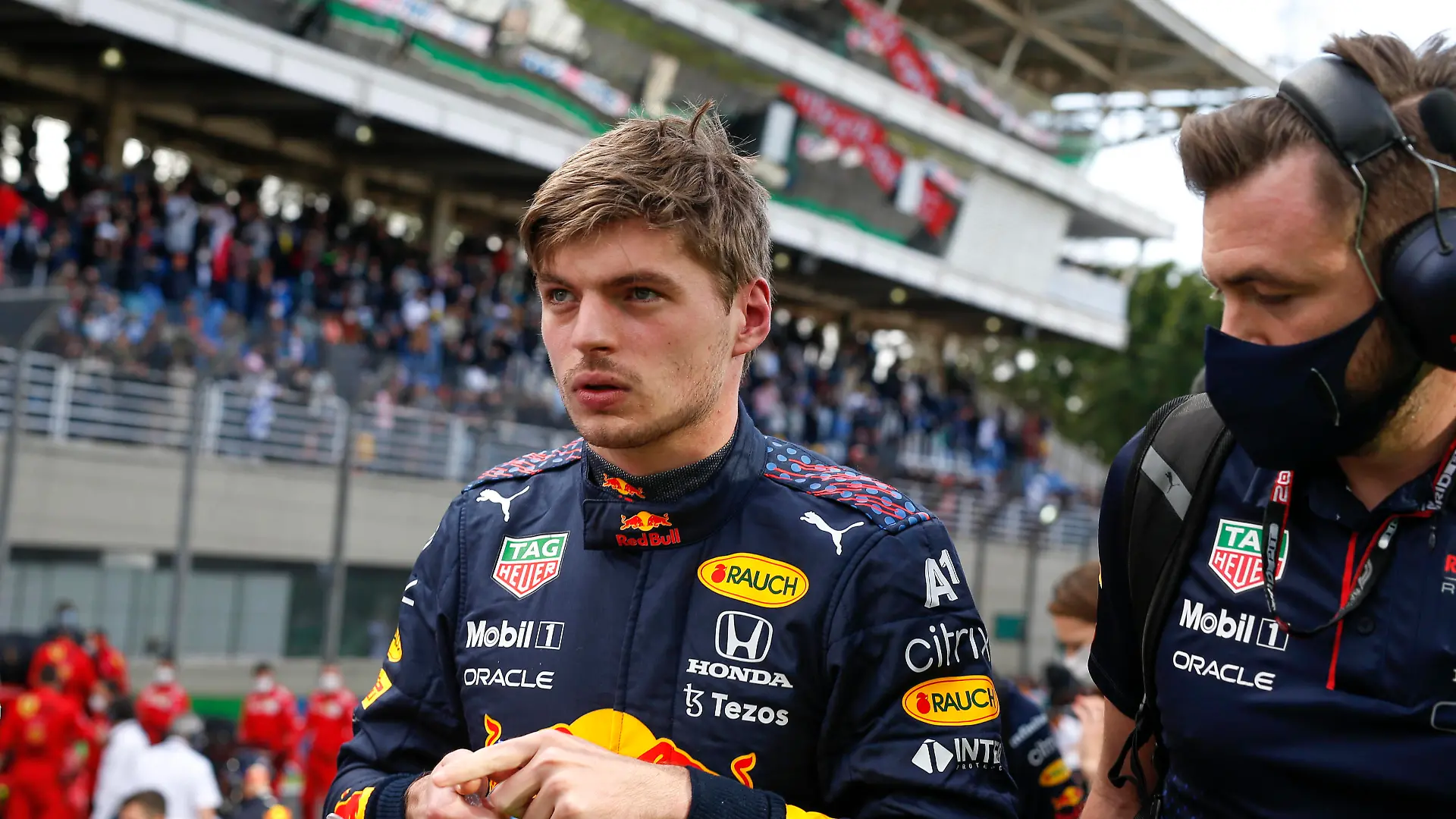  VERSTAPPEN Max ned, Red Bull Racing Honda RB16B, portrait during the Formula 1 Heineken Grande Premio De Sao Paulo 2021, Sao Paulo Grand Prix, 19th round of the 2021 FIA Formula One World Championship, WM, Weltmeisterschaft from November 12 to 14, 2021 on the Interlagos Circuit, in Sao Paulo, Brazil - F1 - SAO PAULO GRAND PRIX 2021 DPPI/Panoramic PUBLICATIONxNOTxINxFRAxITAxBEL 00121039_F12021GP19BRA_JK221479