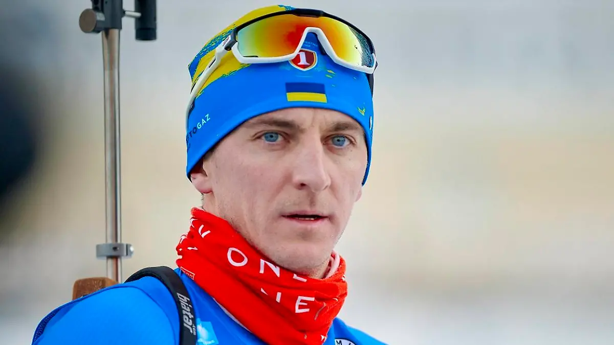RUHPOLDING, GERMANY - 11 JANUARY, 2024: Dmytro Pidruchnyi, Relay Men. Ruhpolding Biathlon World Cup 2024. at Chiemgau Arena PUBLICATIONxNOTxINxRUS Copyright: xVitaliixKliuiev,xVitliixKliuievx