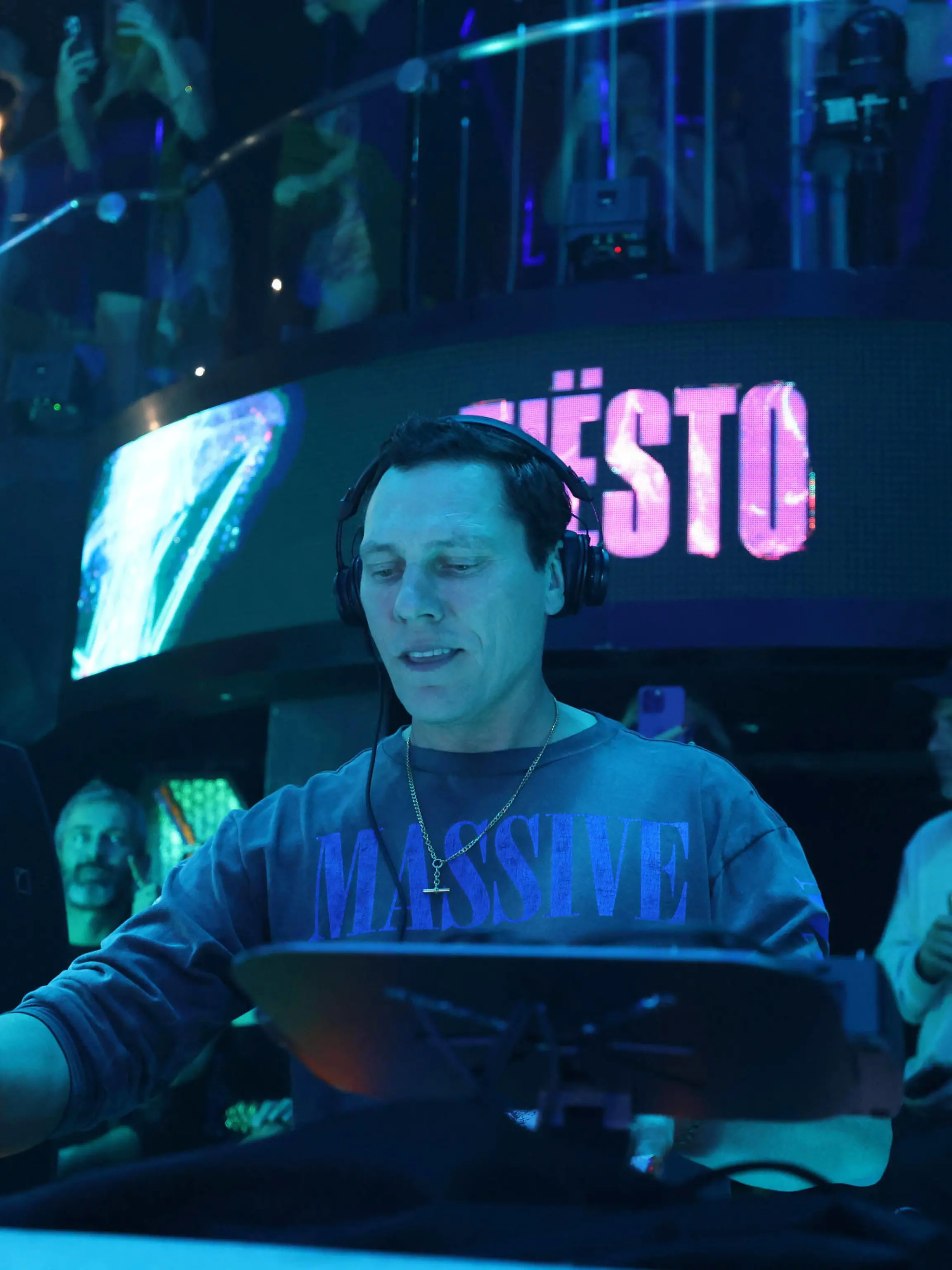Heidi Klum, Karolina Kurkova and Tiesto spotted at LIV Featuring: Tiesto DJing Where: Miami, Florida, United States When: 26 Jan 2024 Credit: Seth Browarnik/INSTARimages EDITORIAL USE ONLY. RESTRICTED TO NEWSPAPERS BASED IN THE UK Copyright: xx 53402198