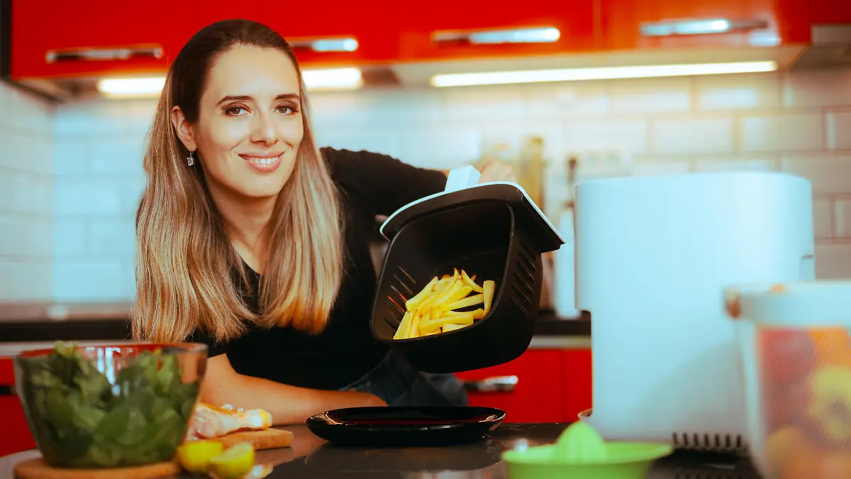 Girl preparing at home a healthier version of a fast food dish
