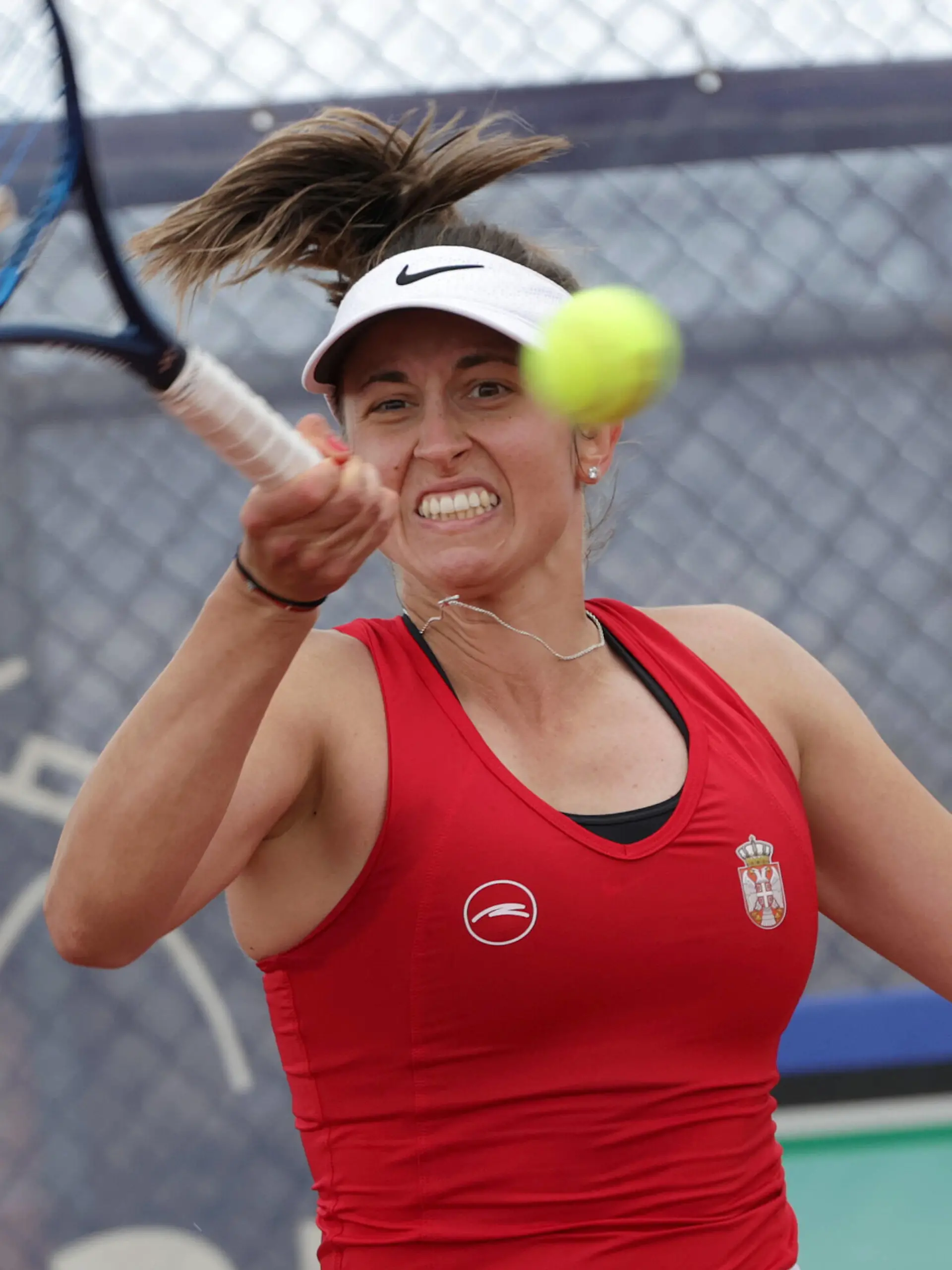 TENNIS - Billie Jean King Cup 2022 ANTALYA,TURKEY,11.APR.22 - TENNIS - Billie Jean King Cup, Europe/ Africa Group I. Image shows Dejana Radanovic SRB. PUBLICATIONxNOTxINxAUTxSUIxSWE GEPAxpictures/xWalterxLuger 