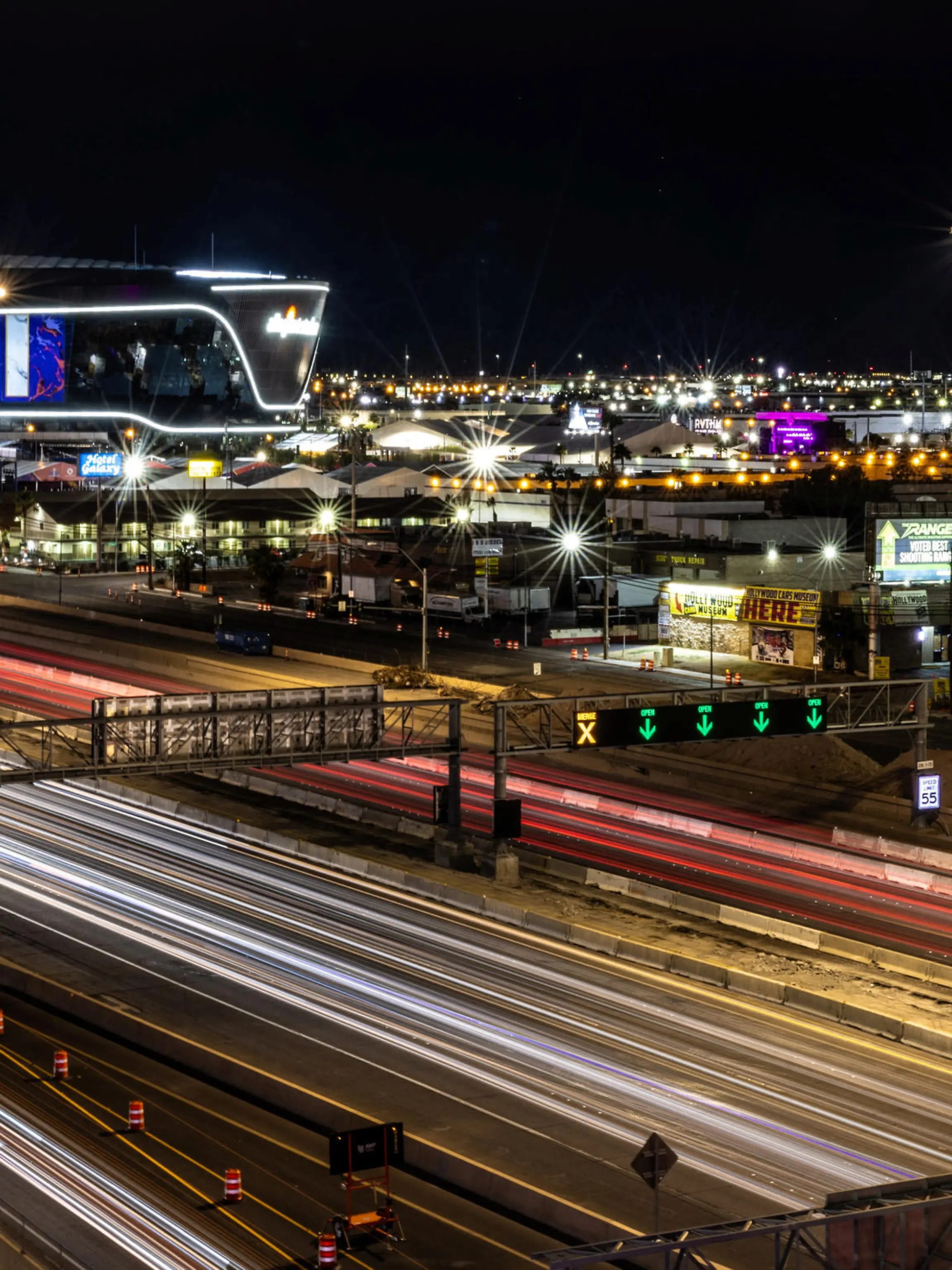 A view of Allegiant Stadium as preparations for the NFL's Super Bowl LVIII continue in Las Vegas, Nevada, U.S., February 9, 2024. REUTERS/Carlos Barria