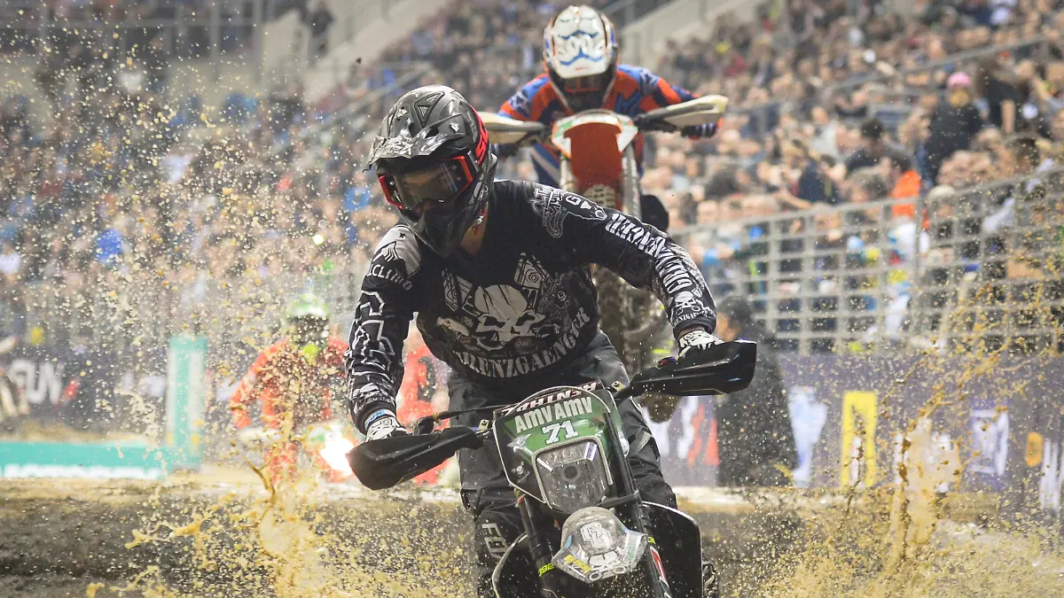 December 9, 2017 - Krakow, Poland - Kevin Gallas from Germany during the final in Junior category of the FIM Super Enduro World Championship 2017/2018 in Krakow's Tauron Arena...On Saturday, December 9, 2017, in Krakow, Poland