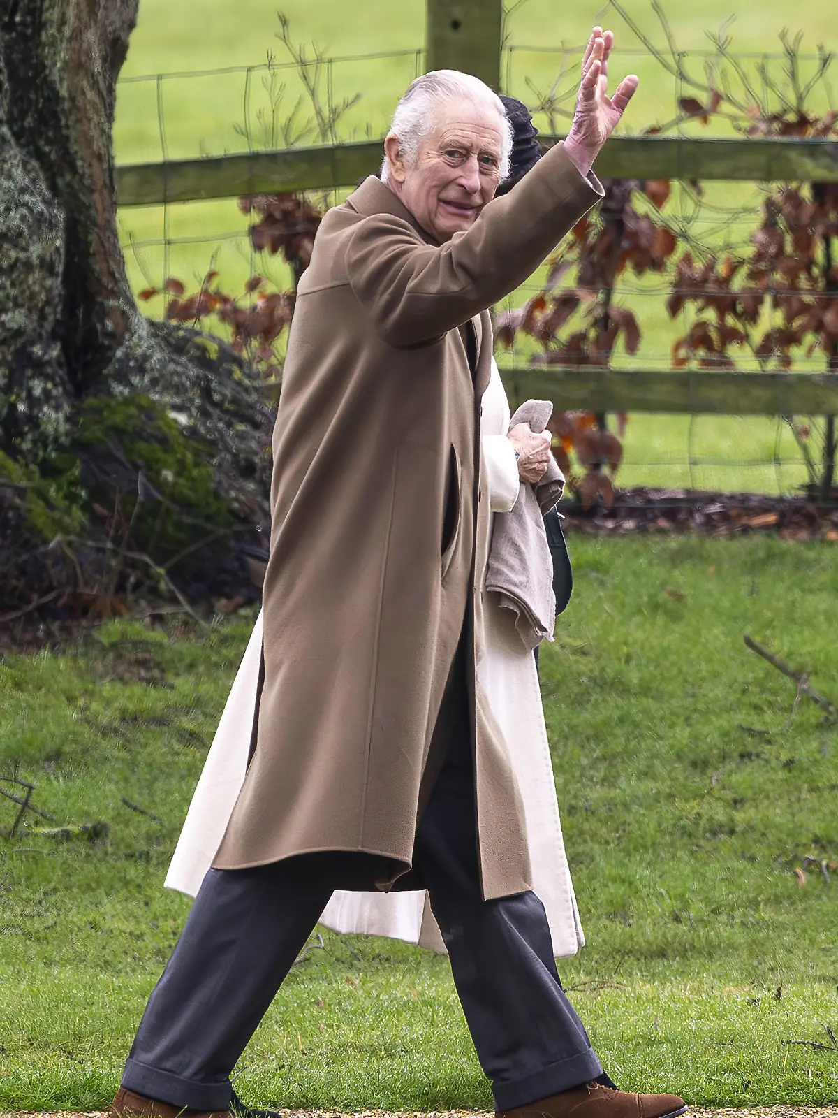 King Charles III and Queen Camilla attend Sunday church service in Sandrinham after he was diagnosed with cancer Featuring: King Charles III, Queen Camilla Where: Sandringham, United Kingdom When: 11 Feb 2024 Credit: Cover Images EDITORIAL USE ONLY. RESTRICTED TO NEWSPAPERS BASED IN THE UK Copyright: xx 53446065