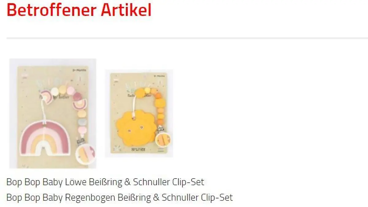 Rückruf Produkte