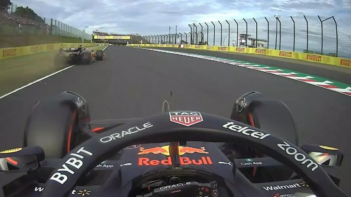 Die Szene zwischen Max Verstappen und Lando Norris.