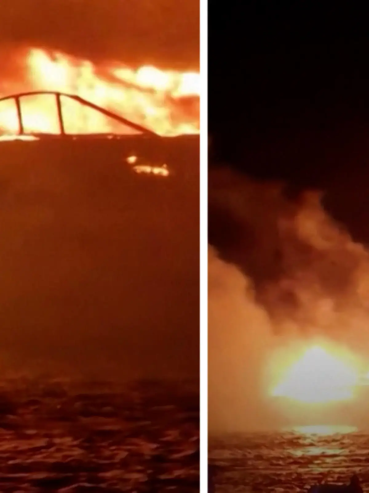 In der Nacht zum Samstag bricht plötzlich ein Feuer in der Italienischen Provinz Latina aus - und das mitten auf dem Wasser! Zum Glück wurde niemand verletzt. Die Ermittlungen dauern an.