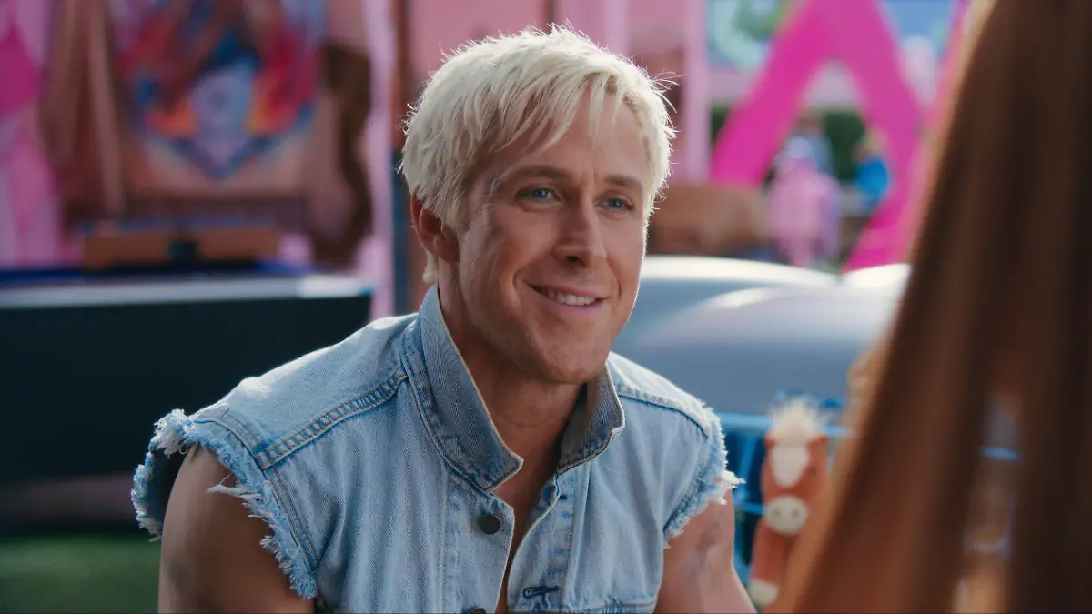 This image released by Warner Bros. Pictures shows Ryan Gosling as Ken in a scene from "Barbie." (Warner Bros. Pictures via AP)