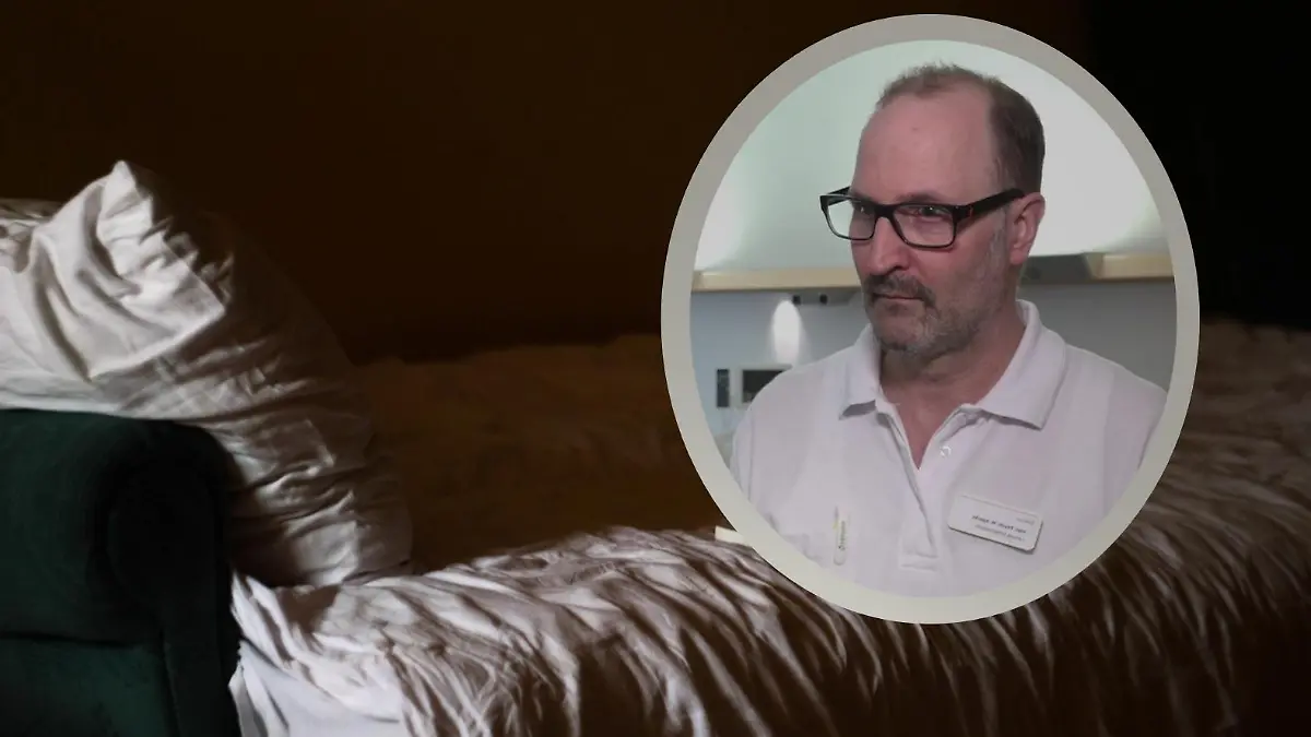 Experte Markus Specht und ein Schlafzimmer