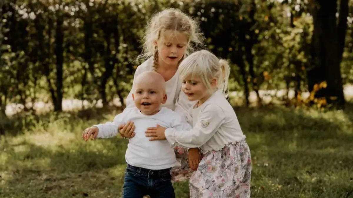 Die Kinder von Stefan Wever. Sohn Ben ist an Leukämie erkrankt.