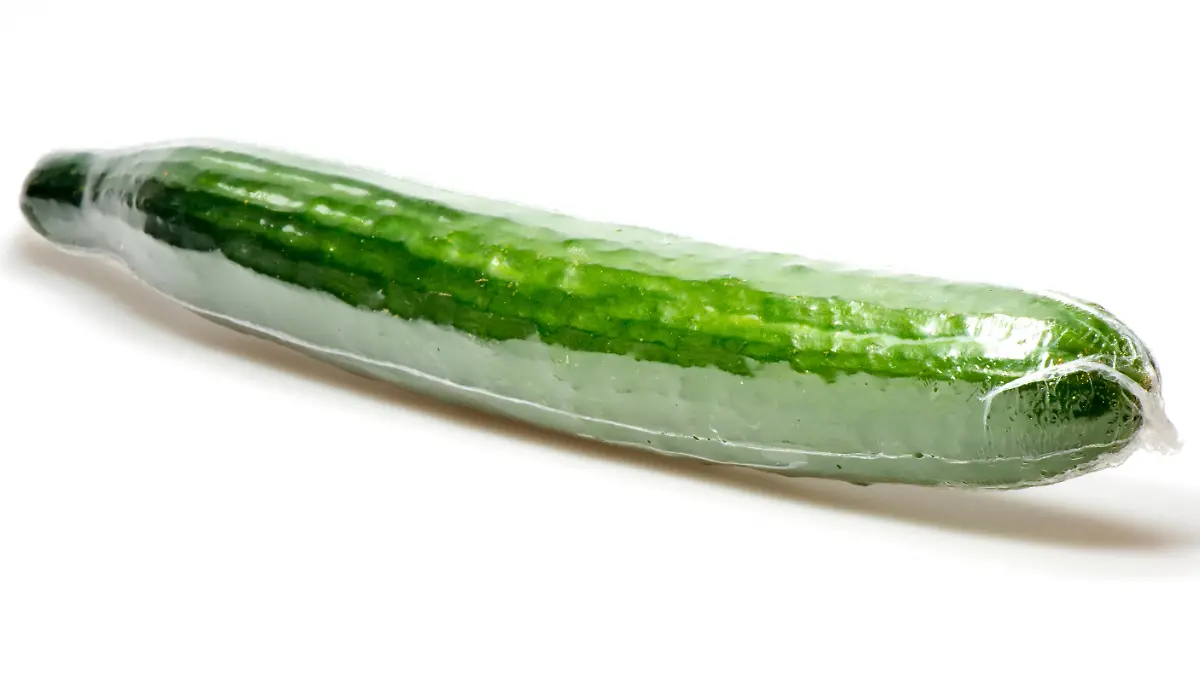 fresh Cucumber in plastic