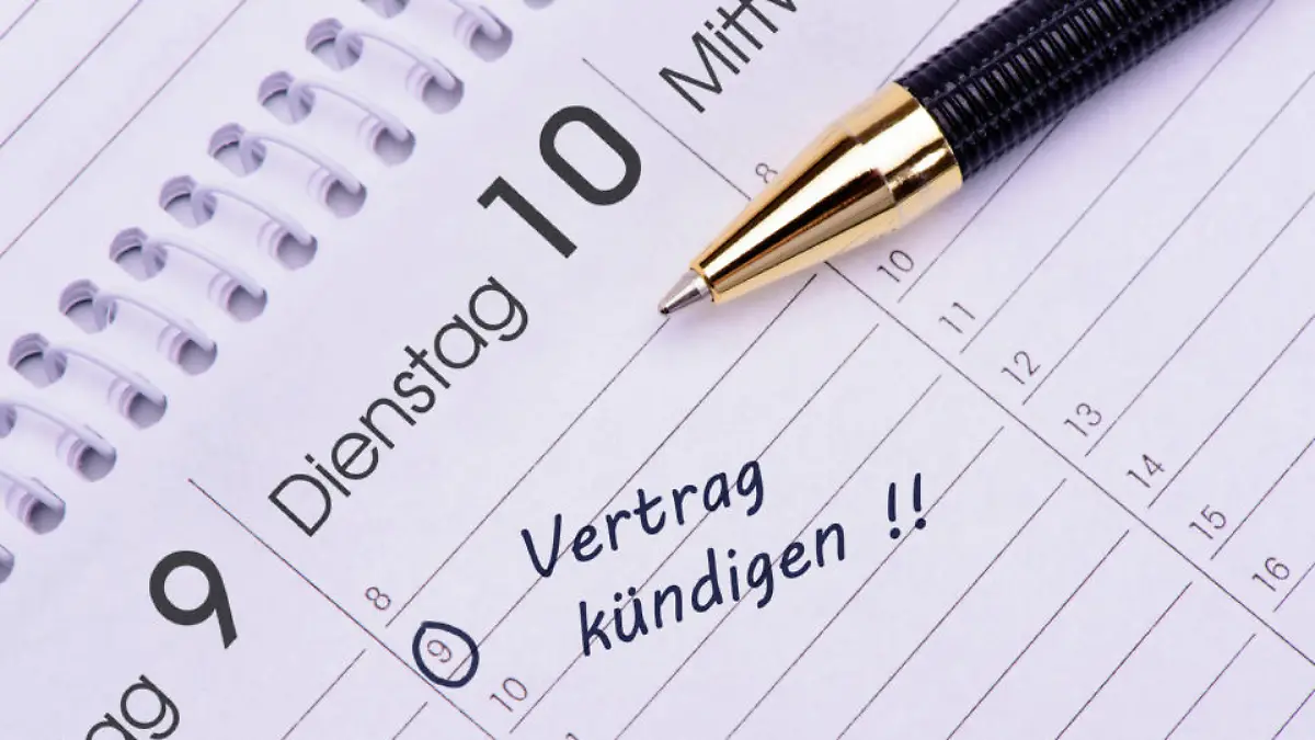 Reminder in einem Kalender: Vertrag kündigen!