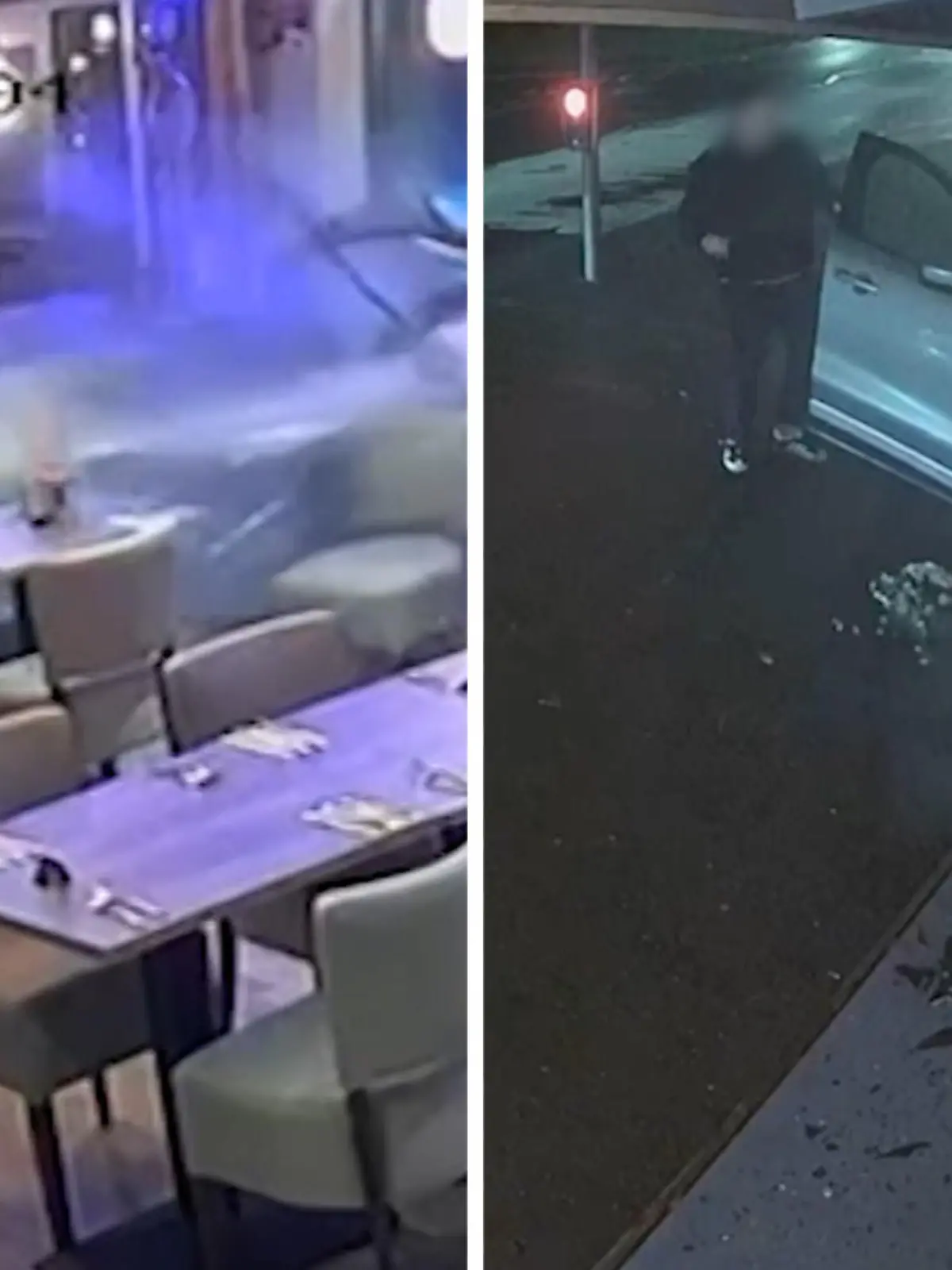 Diese Restaurantgäste trauen ihren Augen kaum, als plötzlich ein Auto im Restaurant steht. In Warrington, England kommt ein Mann mit dem Auto von der Straße ab und crasht in die Fassade des Grills. Die Gäste sitzen nur wenige Meter entfernt, mit dem Aufprall werden ganze Tische abgeräumt. Alle Beteiligten kommen mit einem Schock davon, der Autofahrer soll betrunken gewesen sein.
