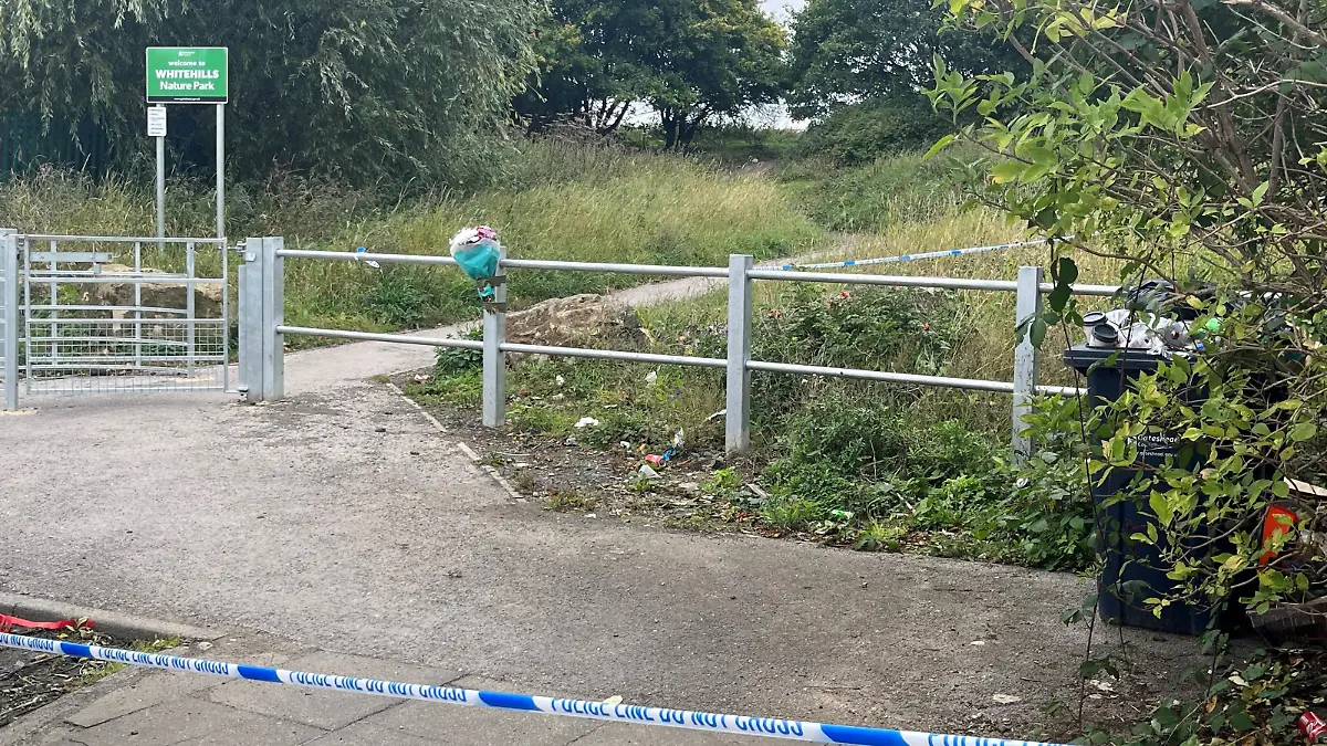Gateshead incident. The scene at Aycliffe Crescent, Gateshead, where a 14-year-old boy was fatally attacked. Picture date: Tuesday October 4, 2022. See PA story POLICE Gateshead. Photo credit should read: Katie Dickinson/PA Wire URN:69127887