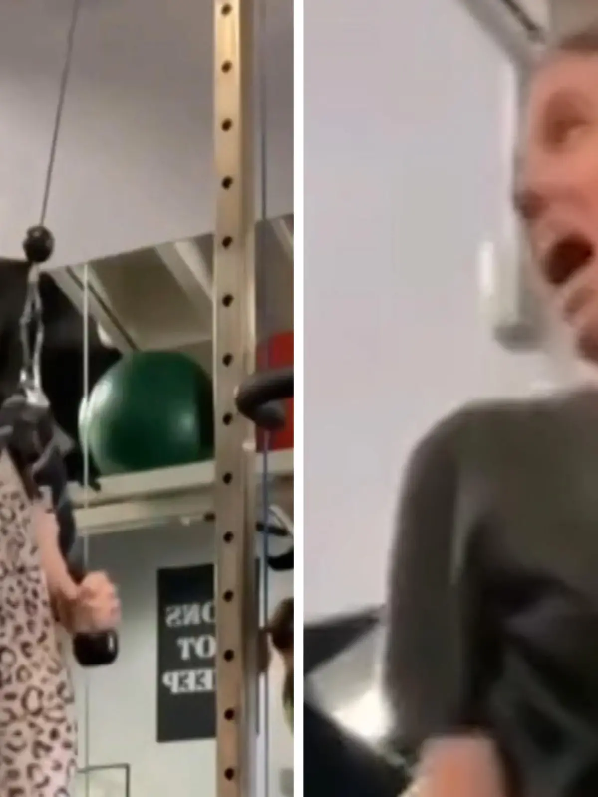 Stephanie ist gerade beim Workout in ihrem privaten Fitnessstudio, als plötzlich ihr T-Shirt festhängt. Das Dilemma: Seil loslassen würde das T-Shirt mitreißen. Das Oberteil entknoten klappt einfach nicht und die Kraft lässt nach. Doch Rettung naht.
