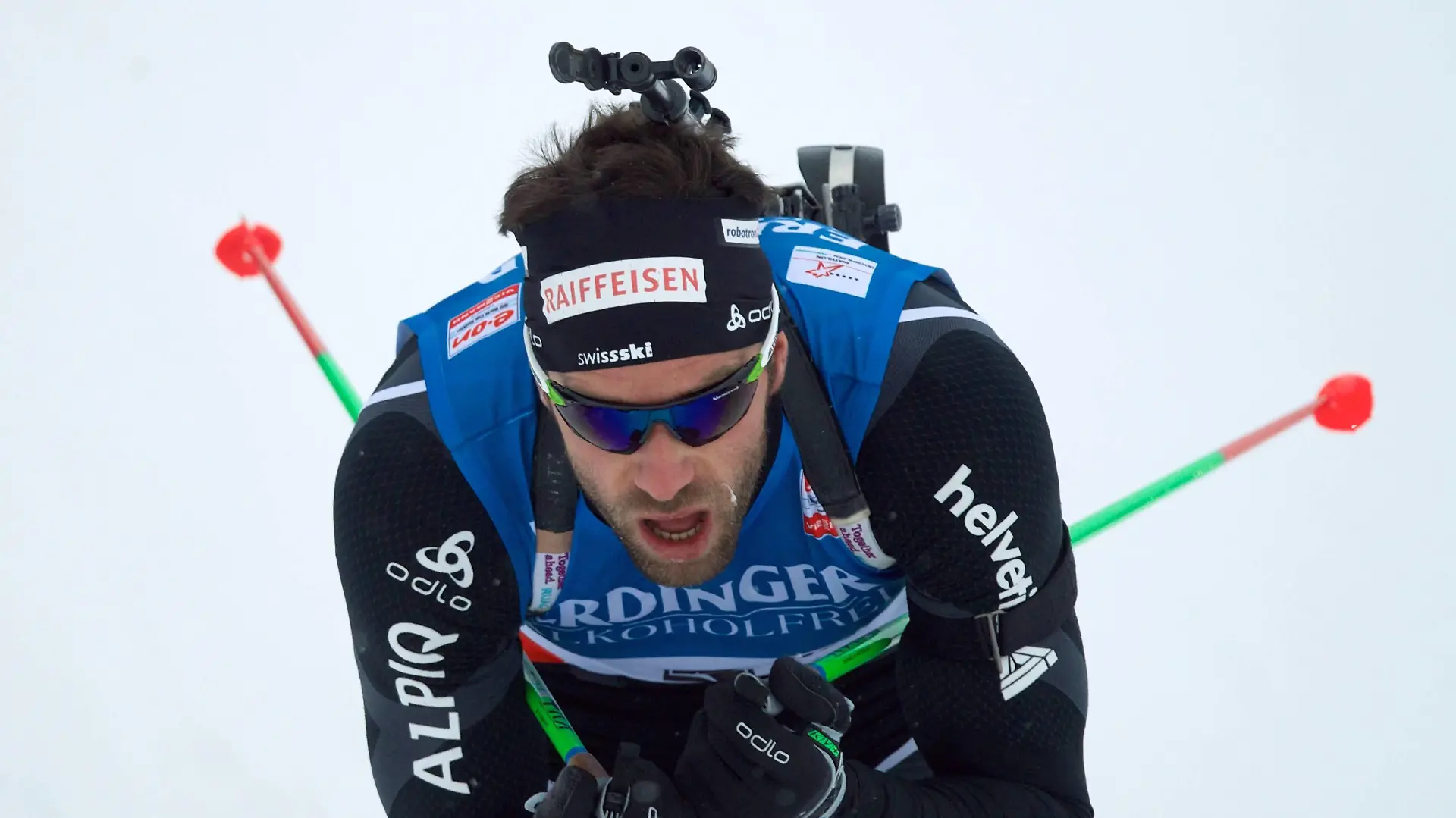Bildnummer: 15245705  Datum: 06.12.2013  Copyright: imago/Camera 4     Biathlon Weltcup Hochfilzen AUT 06.12.2013 Saison 2013/2014 10 km Sprint Herren HALLENBARTER Simon SUI ; Biathlon Weltcup 2013 2014 xcb x0x 2013 quer Biathlon Weltcup WC Hochfilzen AUT Saison 2013 2014 Sprint Herren Aktion 