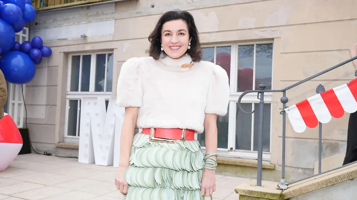 Dorothee Baer bei der Fashion Show von Marina Hoermanseder anlaesslich der Berlin Fashion Week am 08.02.2024 im Haus Zenner in Berlin.