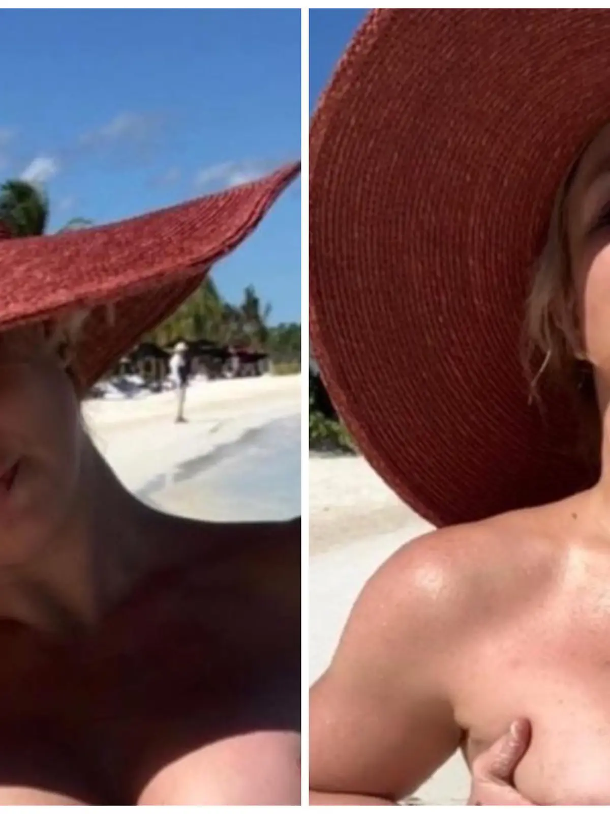 Britney Spears lässt am Strand die Hüllen fallen.