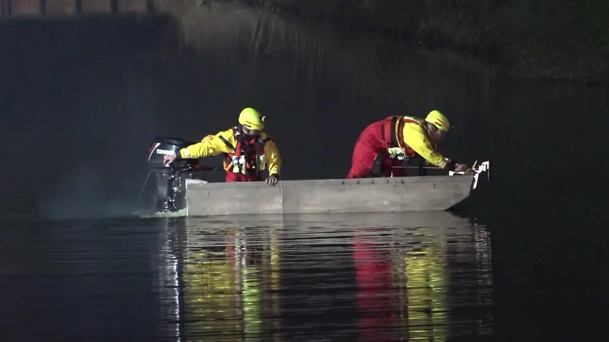 Ermittler sind auf dem Kanal unterwegs, Nordhorn.