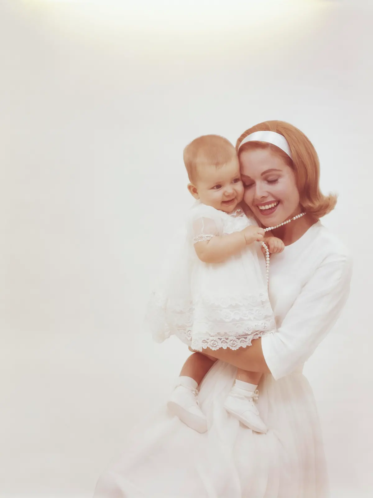Vintage-Foto einer Mutter mit ihrem Baby
