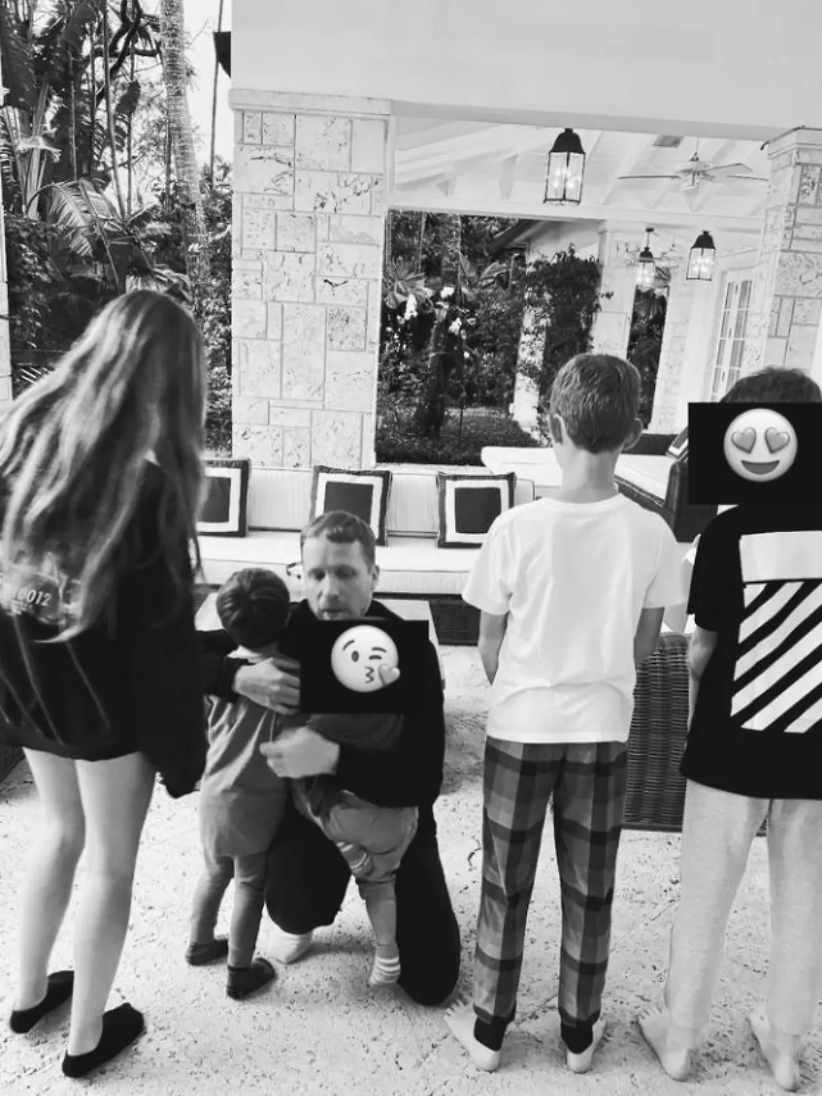 Oliver Pocher im Kreise seiner fünf Kinder.