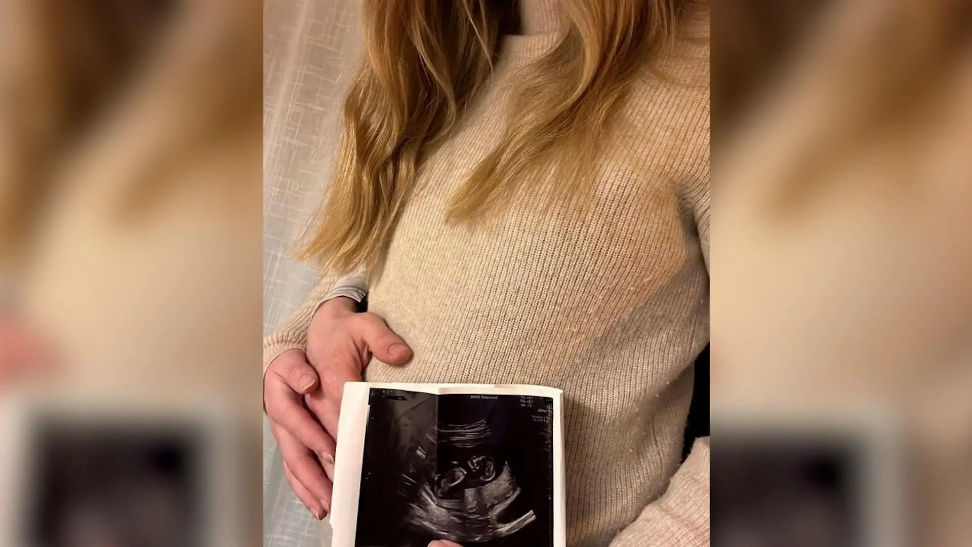 Sebastian Samuelsson postete auf Instagram ein Foto, auf dem er und seine Freundin die Hand auf ihren Bauch legen.