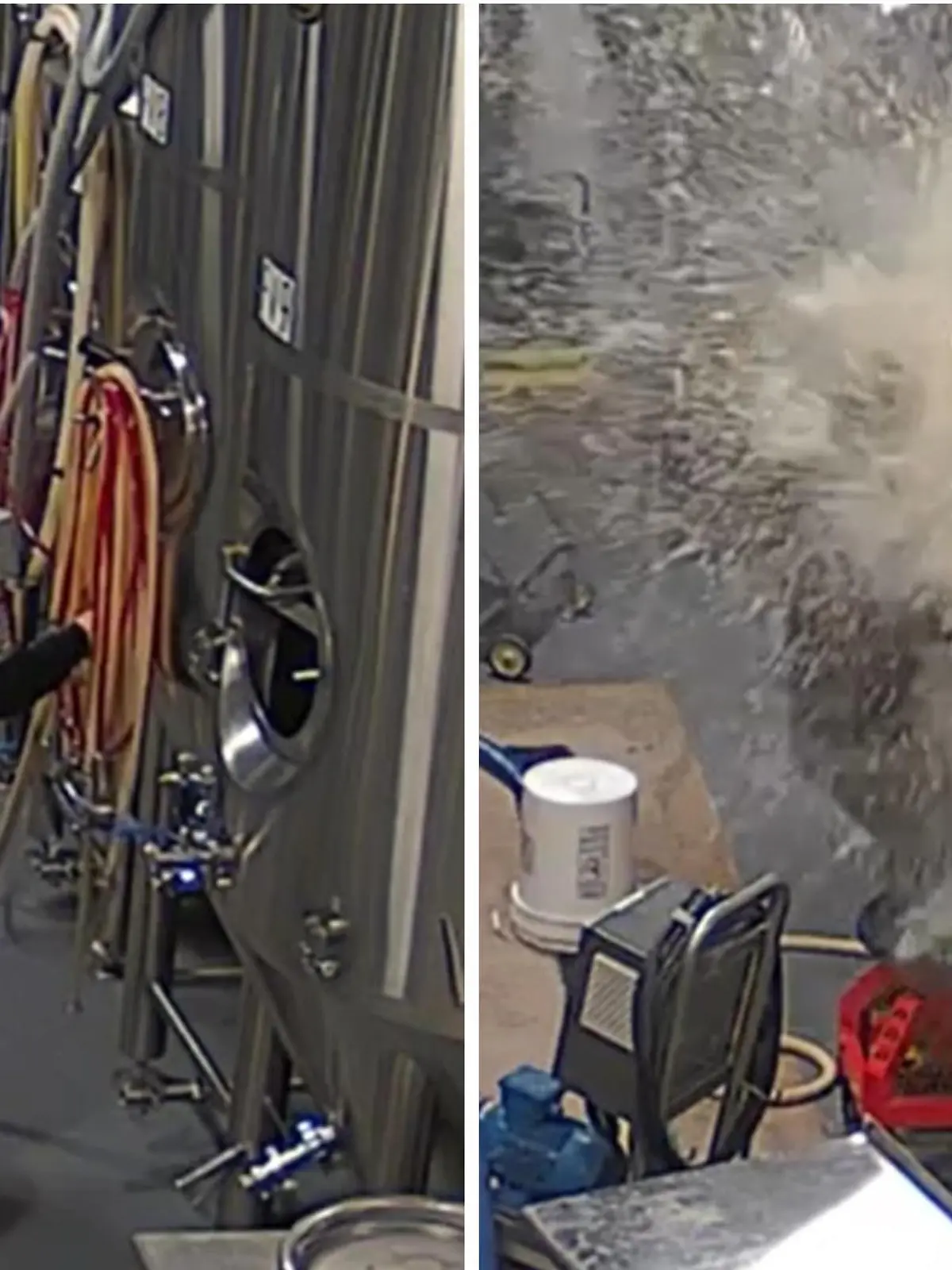 So hat er sich seinen Arbeitstag wohl nicht vorgestellt! Ein Mitarbeiter der Back Channel Brauerei in Minnesota (USA) will das Ventil eines Fasses checken. Als er daran dreht, explodiert das Fass und ein riesiger Bierstrahl schleudert den Brauer ein paar Meter durch den Raum. Doch so schnell gibt sich der Mitarbeiter nicht geschlagen. Seine Reaktion auf die Attacke seht ihr im Video.