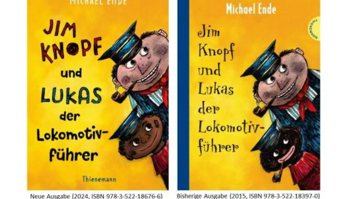 Die alte und die neue Ausgabe von Jim Knopf.