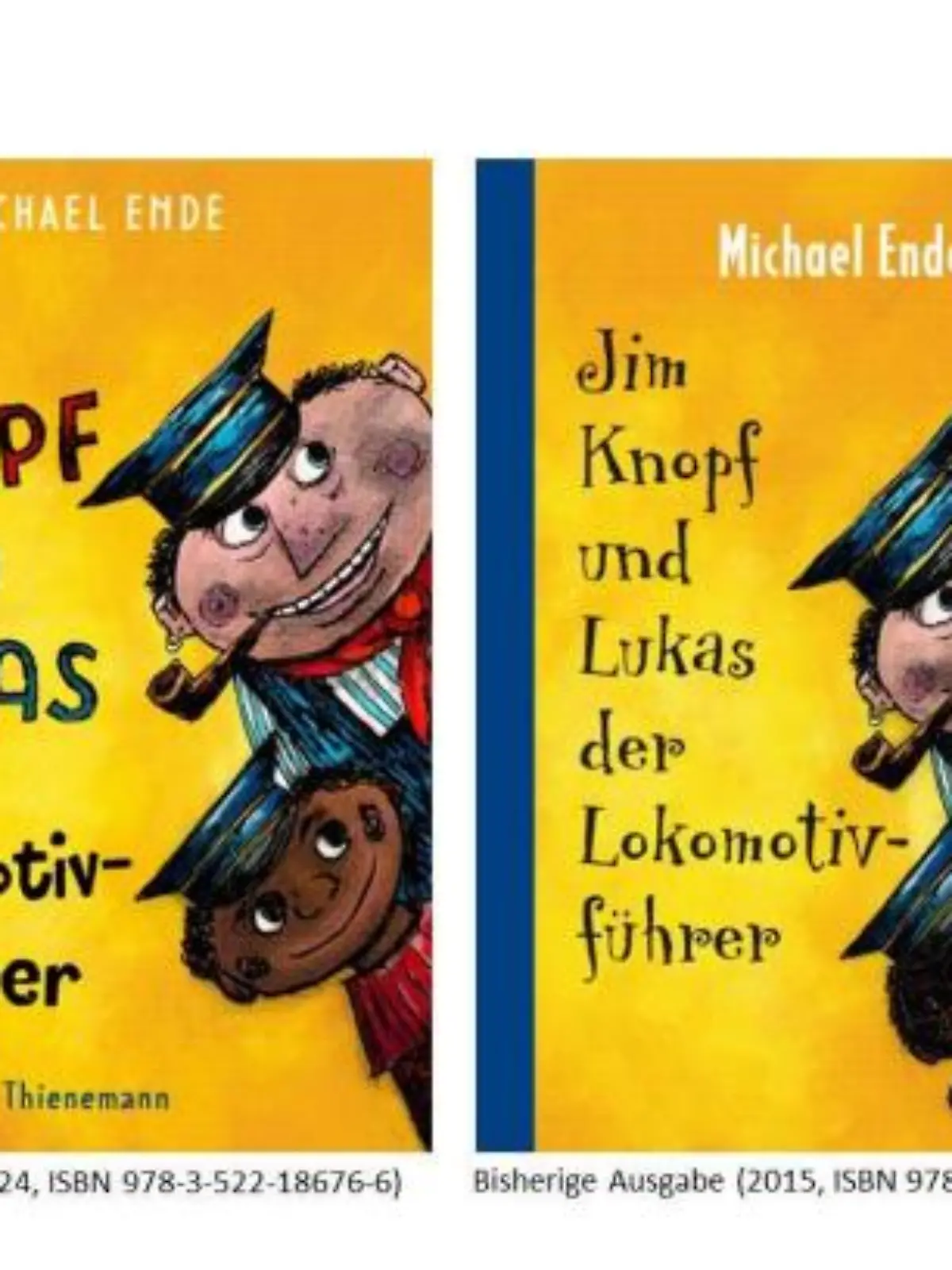 Die alte und die neue Ausgabe von Jim Knopf.