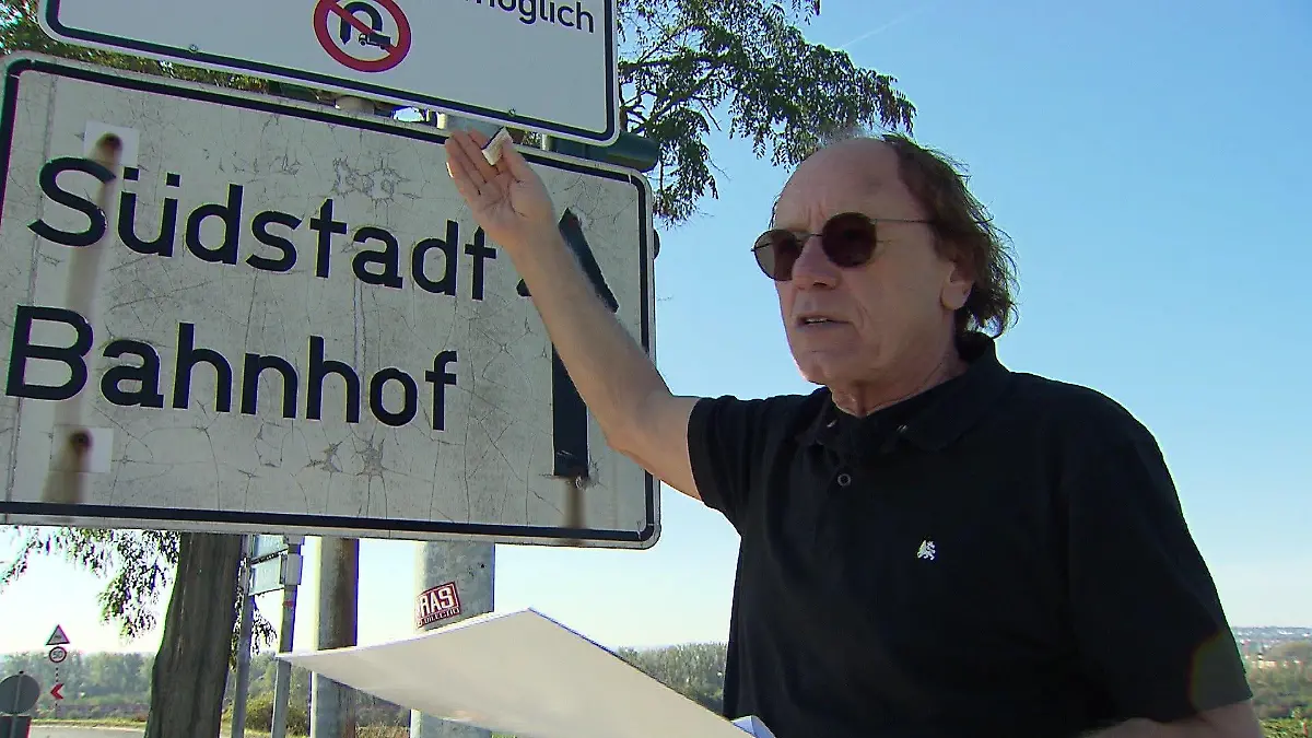 Anwohner Rolf Fritsch leidet extrem unter dem LKW-Chaos in Hochheim.