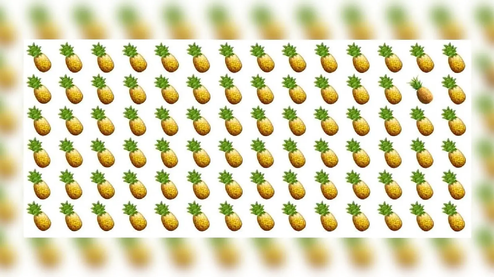 Welche Ananas tanzt aus der Reihe?