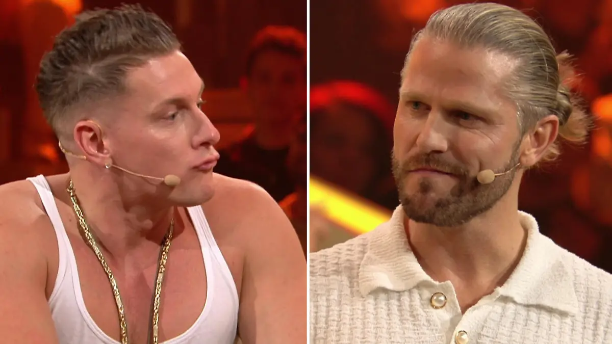 Calvin Kleinen und Paul Janke - nach Show eins stehen die beiden Reality-Stars noch gemeinsam auf dem Siegertreppchen bei „Schlag den Besten“.