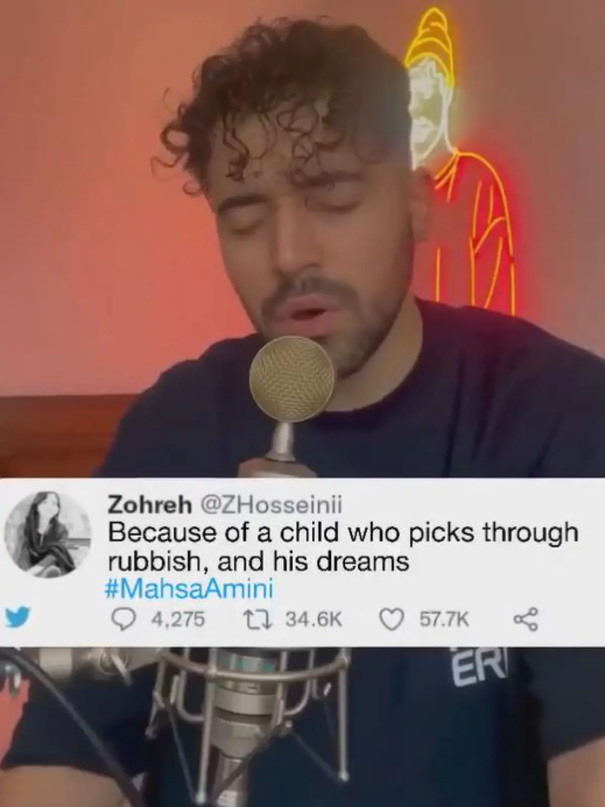 Shervin Hajipours Song "baraye" wurde zur Hymne der Proteste im Iran.
