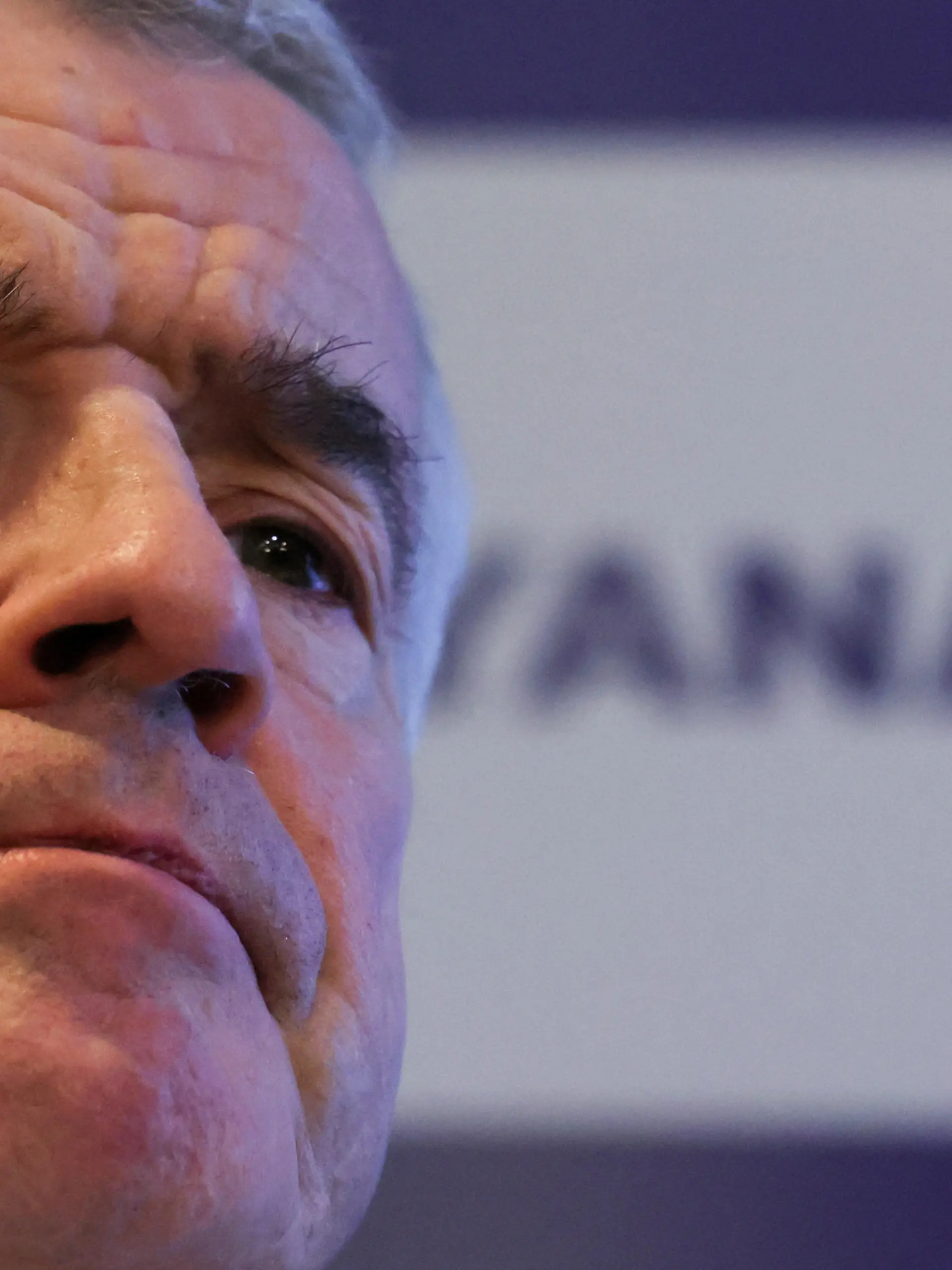 FILE PHOTO: Ryanair CEO Michael O'Leary attends a news conference in Brussels, Belgium January 17, 2023. REUTERS/Yves Herman/File Photo
