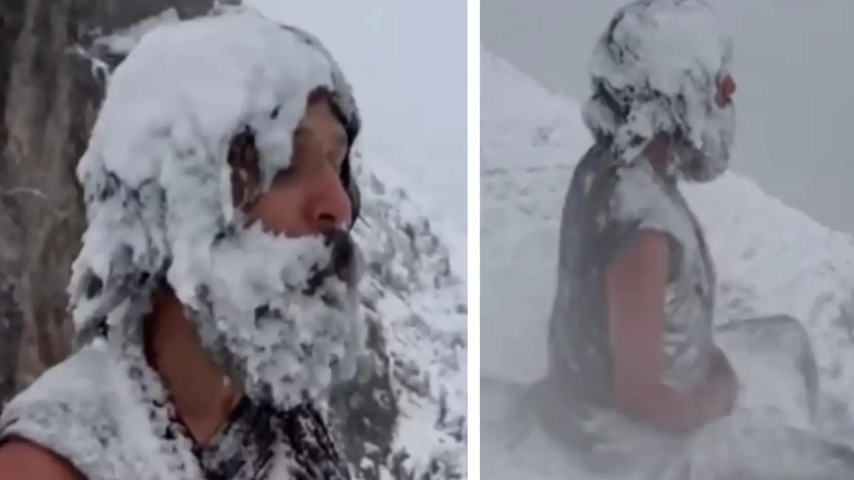 Guru macht Übung trotz Schneesturm!