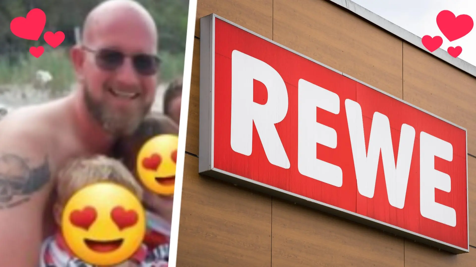 In einem Rewe in Potsdam hat Christian sich schockverliebt. (Collage: RTL)