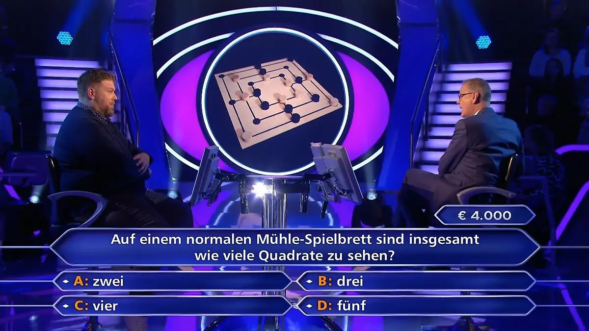 Na, wer findet den Fehler? Richtig, Die Lösung prangt schon auf der Leinwand, obwohl Jauchs Kandidat seine Antwort noch gar nicht eingeloggt hat.