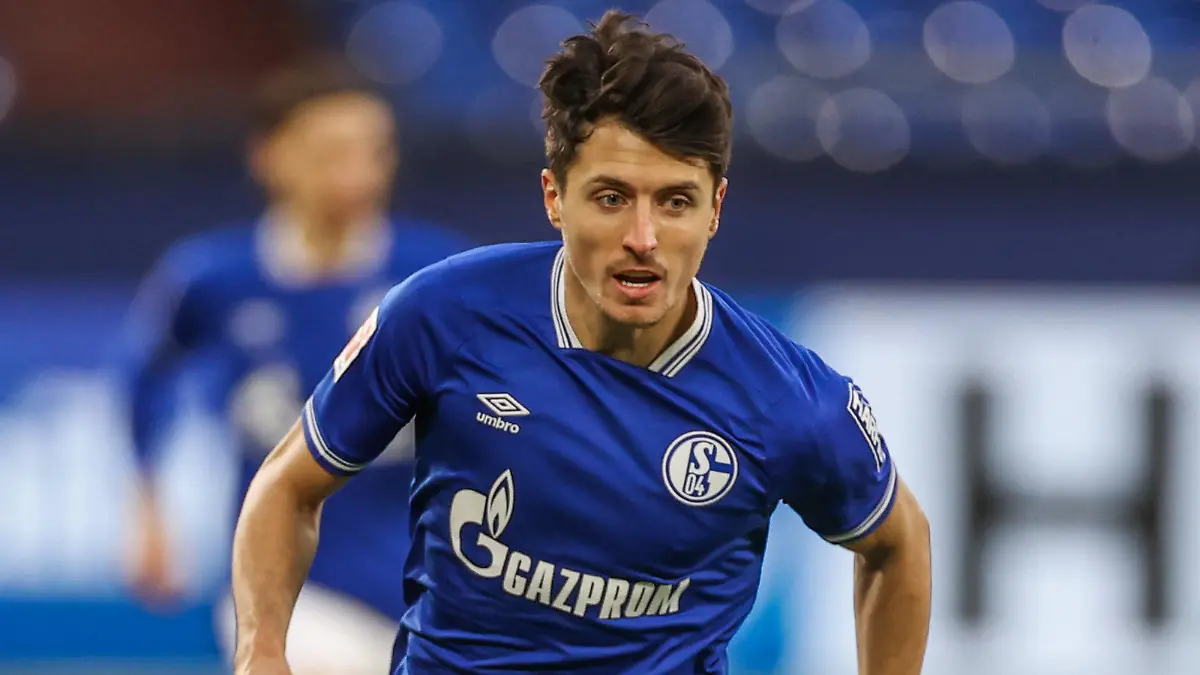 19.12.2020, Fussball, Saison 2020/2021,1. Bundesliga, 13.Spieltag, FC Schalke 04 - Arminia Bielefeld, Alessandro Schöpf (FC Schalke 04) Tim Rehbein/RHR-FOTO/Pool DFL REGULATIONS PROHIBIT ANY USE OF PHOTOGRAPHS AS IMAGE SEQUENCES AND/OR QUASI-VIDEO.