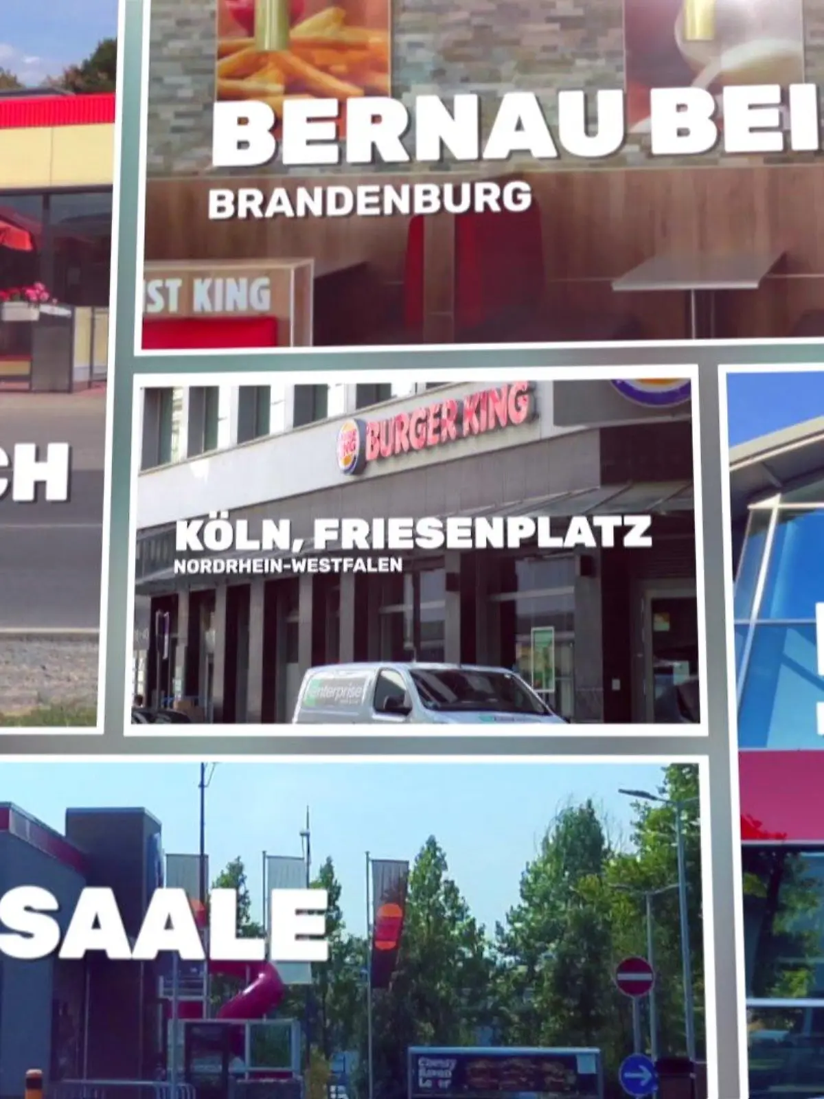 Burger-King-Filialen, die nach "Team Wallraff"-Einsätzen geschlossen wurden
