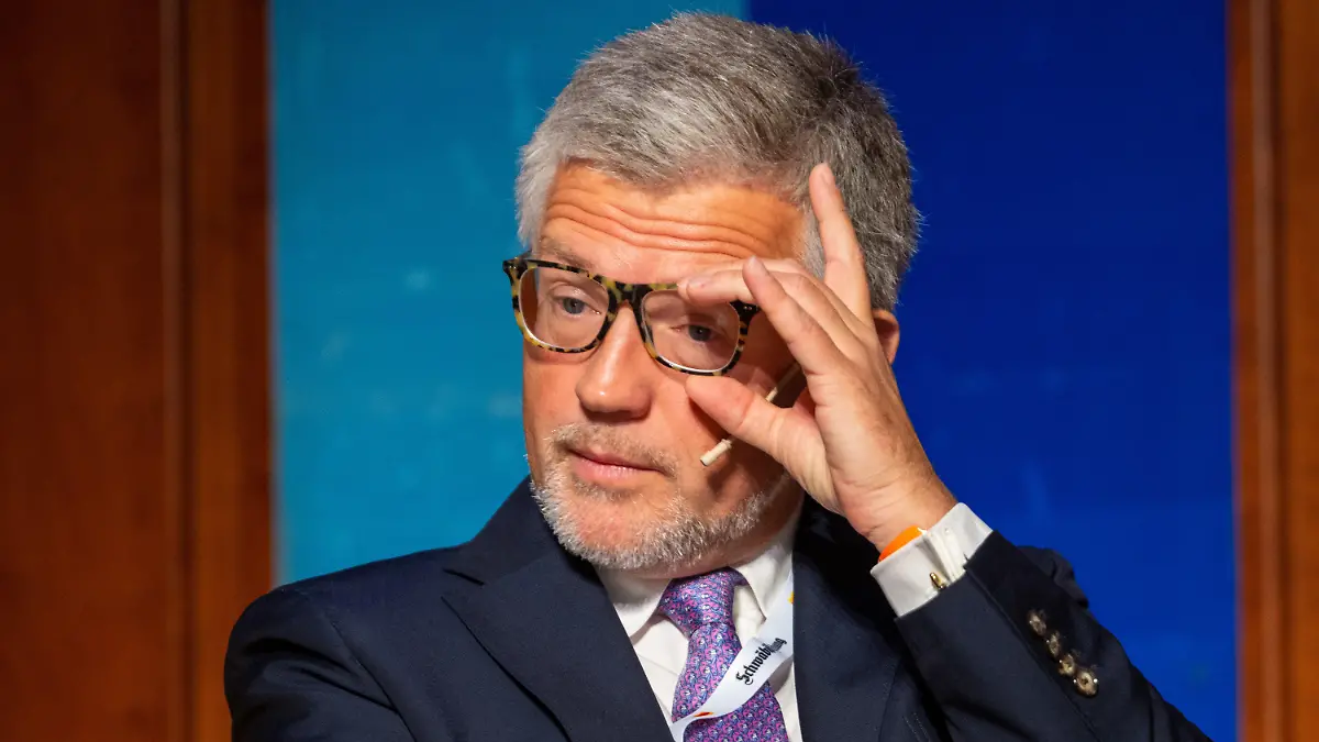 20.09.2022, Baden-Württemberg, Friedrichshafen: Beim Bodensee Business Forum diskutiert der ukrainische Botschafter Andrij Melnyk im Graf-Zeppelin-Haus. Das Wirtschaftstreffen befasst sich mit der Bewältigung der verschiedenen Krisen. Foto: Stefan Puchner/dpa +++ dpa-Bildfunk +++