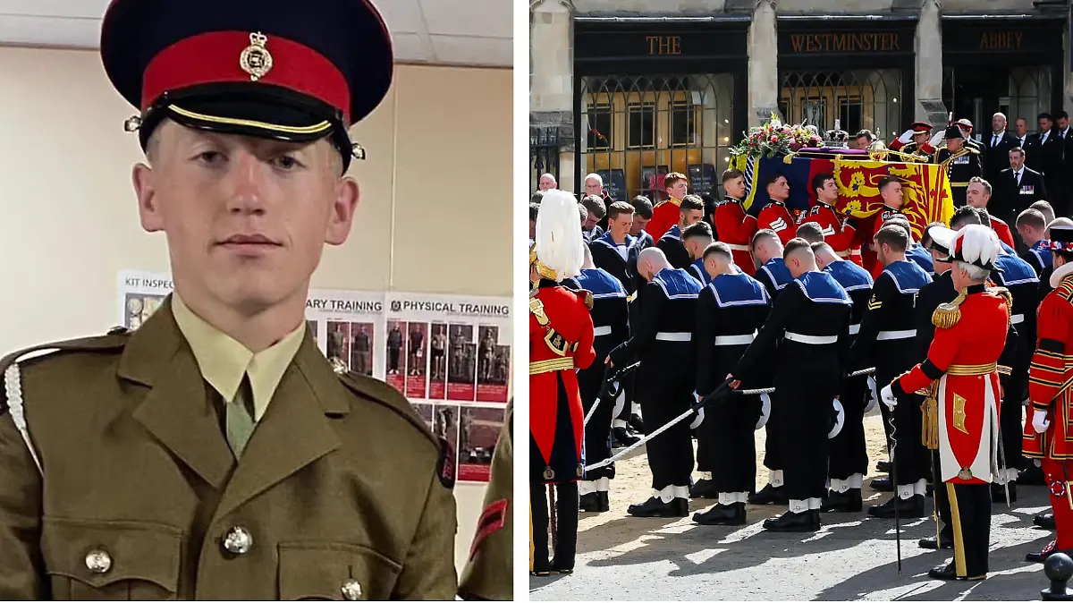 Jack Burnell-Williams begleitete die Queen als Soldat auf ihrer letzten Reise.