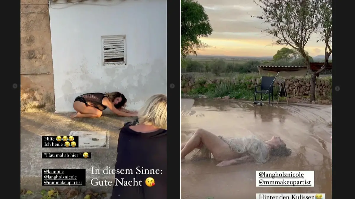 Danni Büchner teilt in ihrer Instagram-Story ein Making-of ihres sexy Fotoshootings.