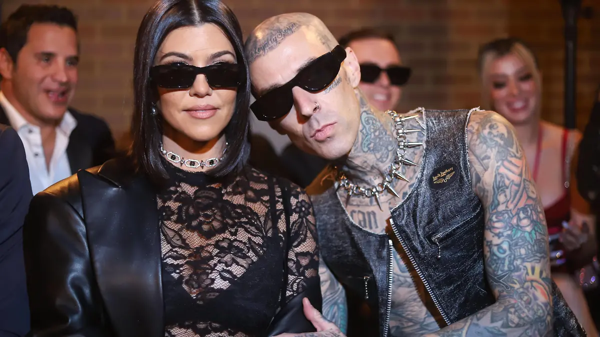 Boohoo X Kourtney Kardashian Barker Fashion Show American media personality Kourtney Kardashian and husband/American musician Travis Barker attend the Boohoo X Kourtney Kardashian Barker Fashion Show during New York Fashion Week NYFW held at The High Line on September 13, 2022 in Manhattan, New York City, New York, United States. The High Line, Manhattan, New York City, New York New York United States PUBLICATIONxNOTxINxFRA Copyright: xImagexPressxAgencyx originalFilename: collin-boohooxk220914_npwL1.jpg