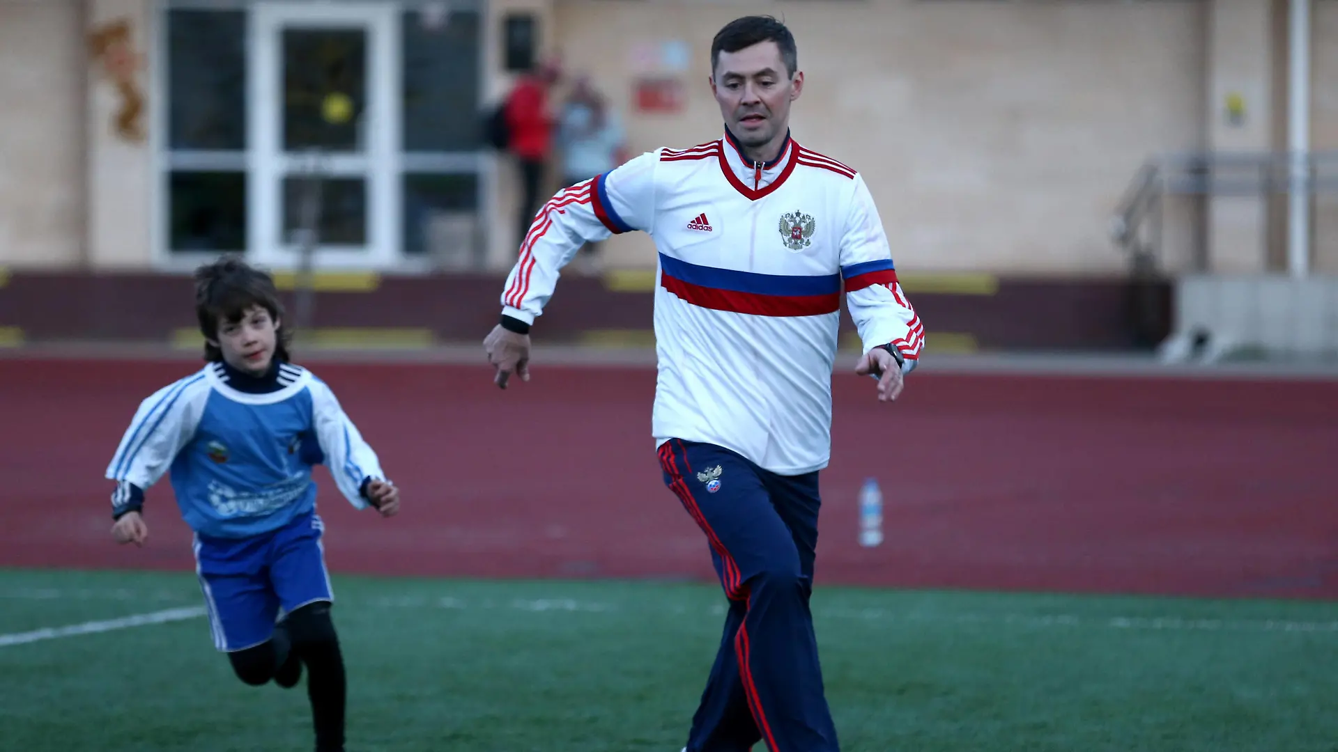 SOCHI, RUSSIA - MARCH 26, 2021: Diniyar Bilyaletdinov R, an ex-player of the Russian men s national football team, takes part in a football tournament for people with disabilities held as part of the Football for Everyone project at a gym of Gymnasium No 8. Dmitry Feoktistov/TASS PUBLICATIONxINxGERxAUTxONLY TS0FAA35